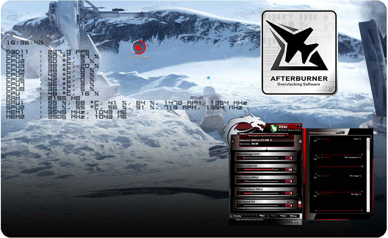 Aplikacja MSI Afterburner