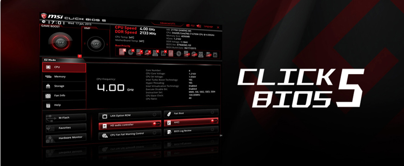 Płyta główna MSI H170 GAMING M3 - CLICK BIOS 5