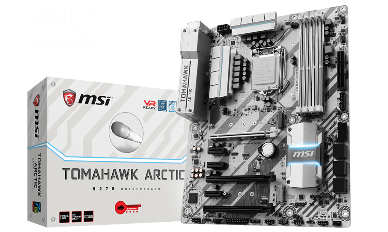 Płyta główna MSI H270 TOMAHAWK ARCTIC Przód