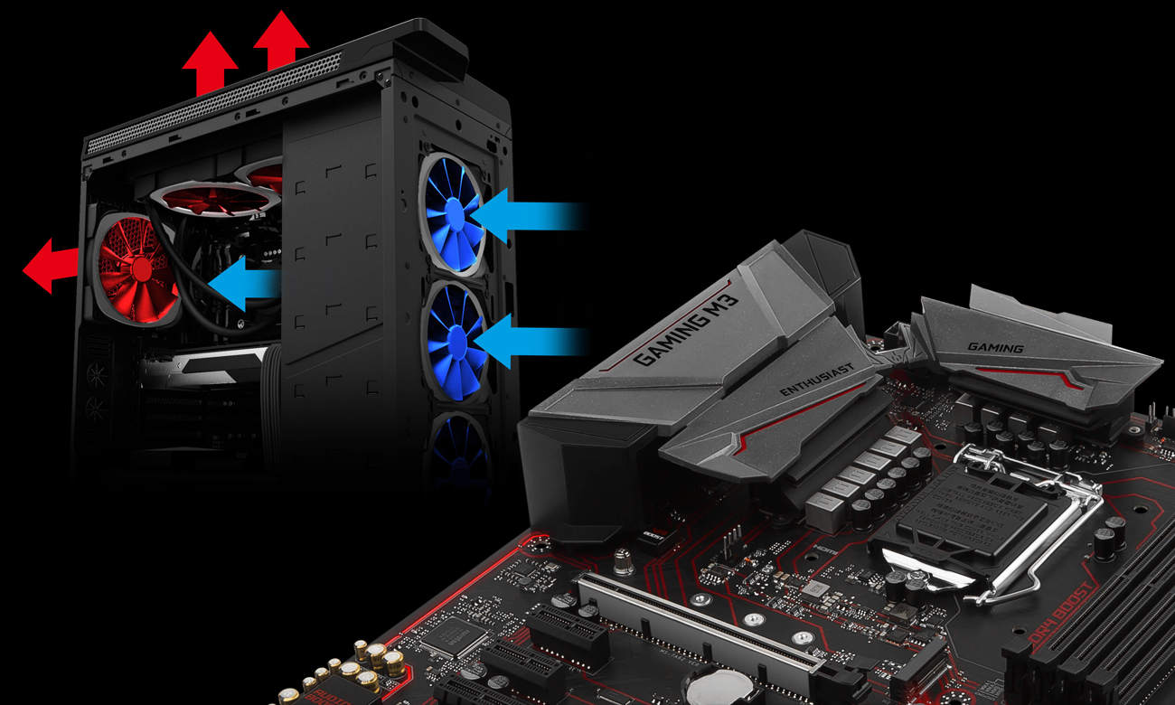 MSI H270 GAMING M3 kontorla chłodzenia