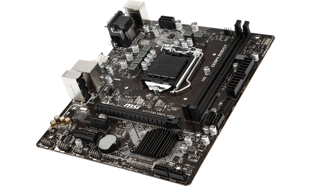 MSI H310M PRO-VDH Złącza dla pamięci