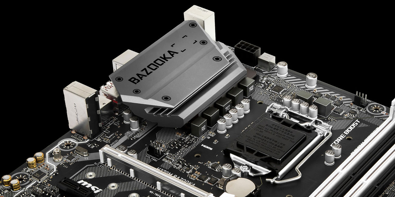 MSI H370M Bazooka System chłodzenia do większej liczby rdzeni