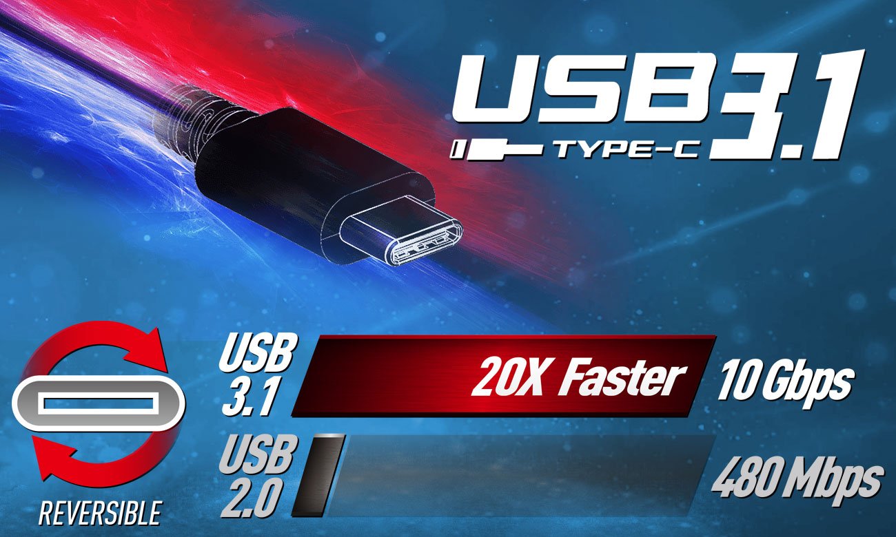 MSI GP63 Leopard 8RE Niewielki, ultraszybki, wygodny Interfejs USB Type-C