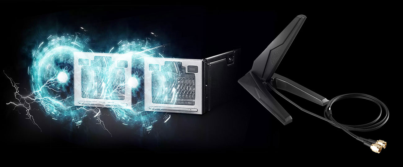 MSI MEG X399 Creation Sieć LAN i Wi-Fi