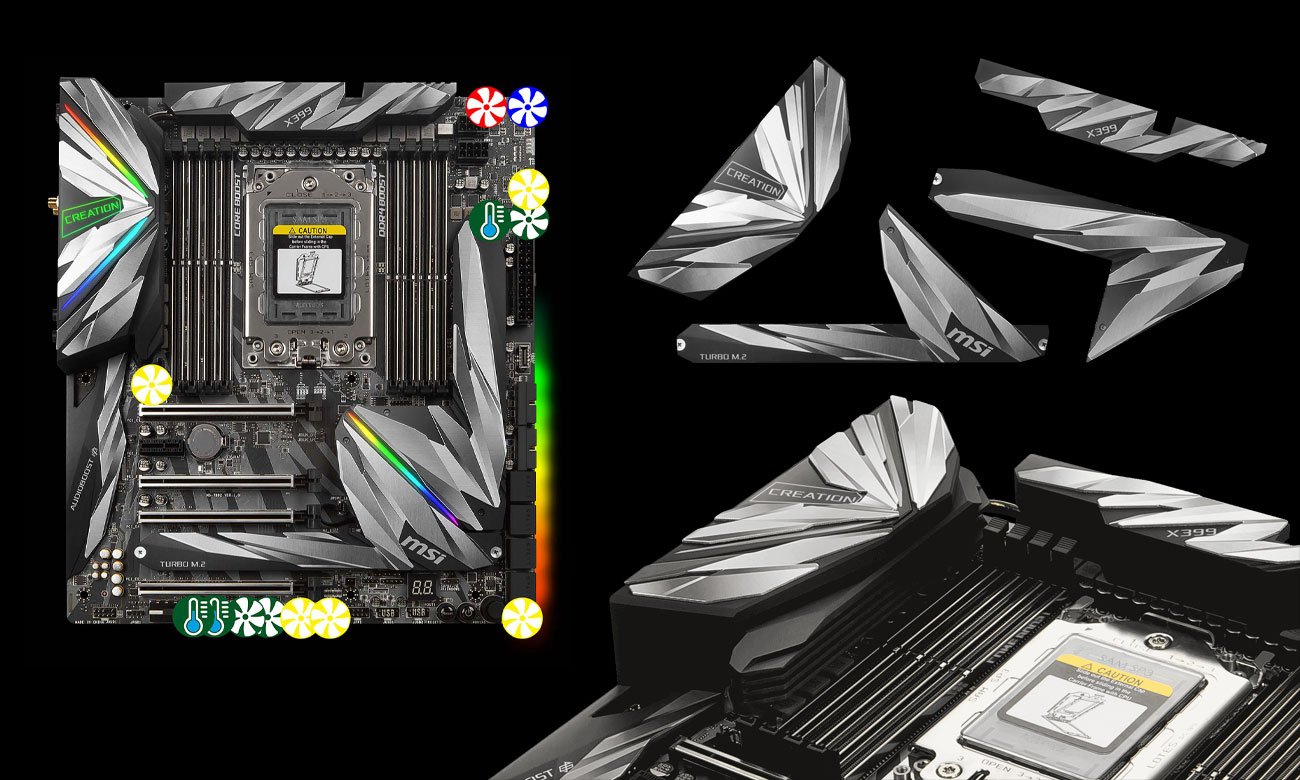 MSI MEG X399 Creation Chłodzenie