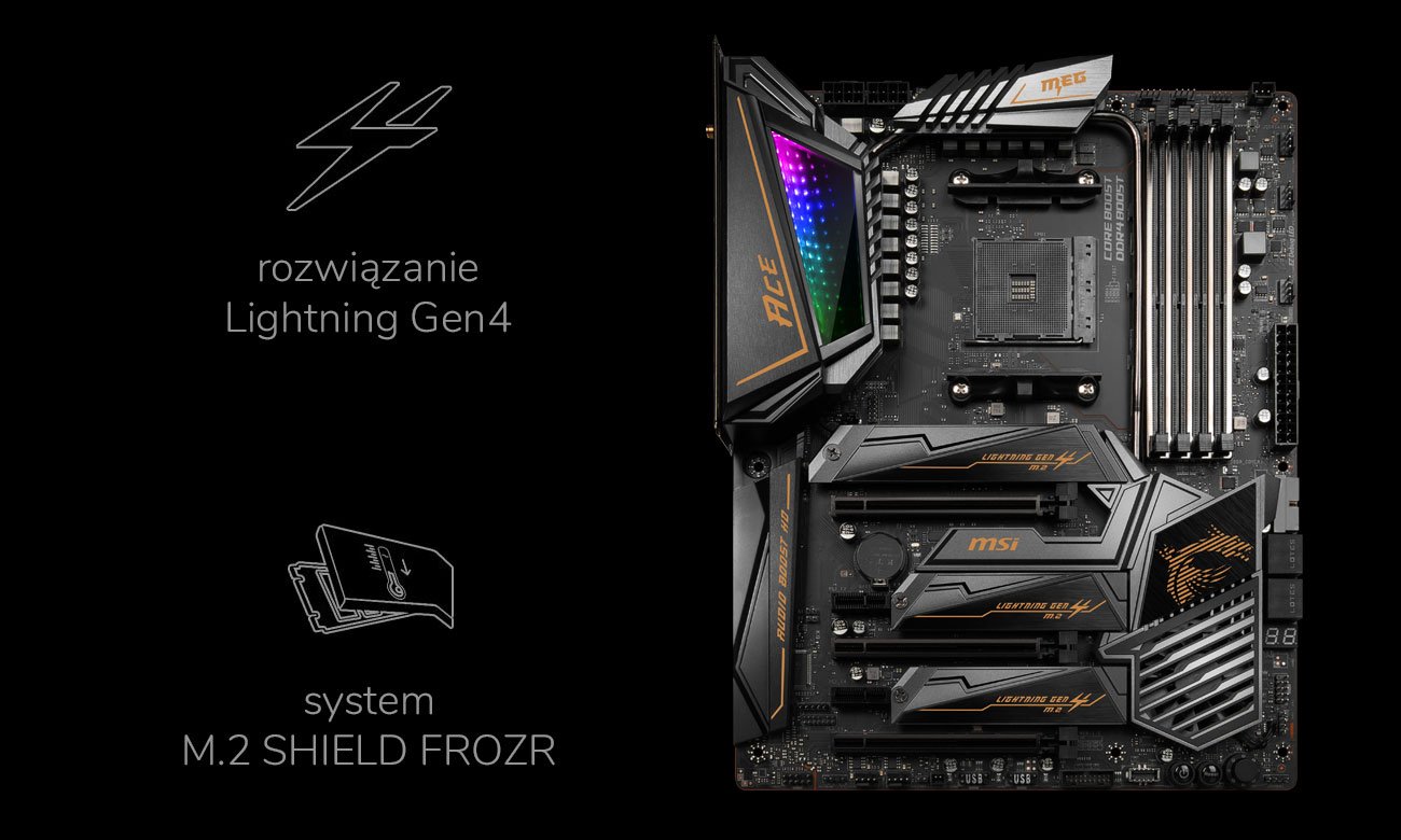 MSI MEG X570 ACE - Złącza M.2