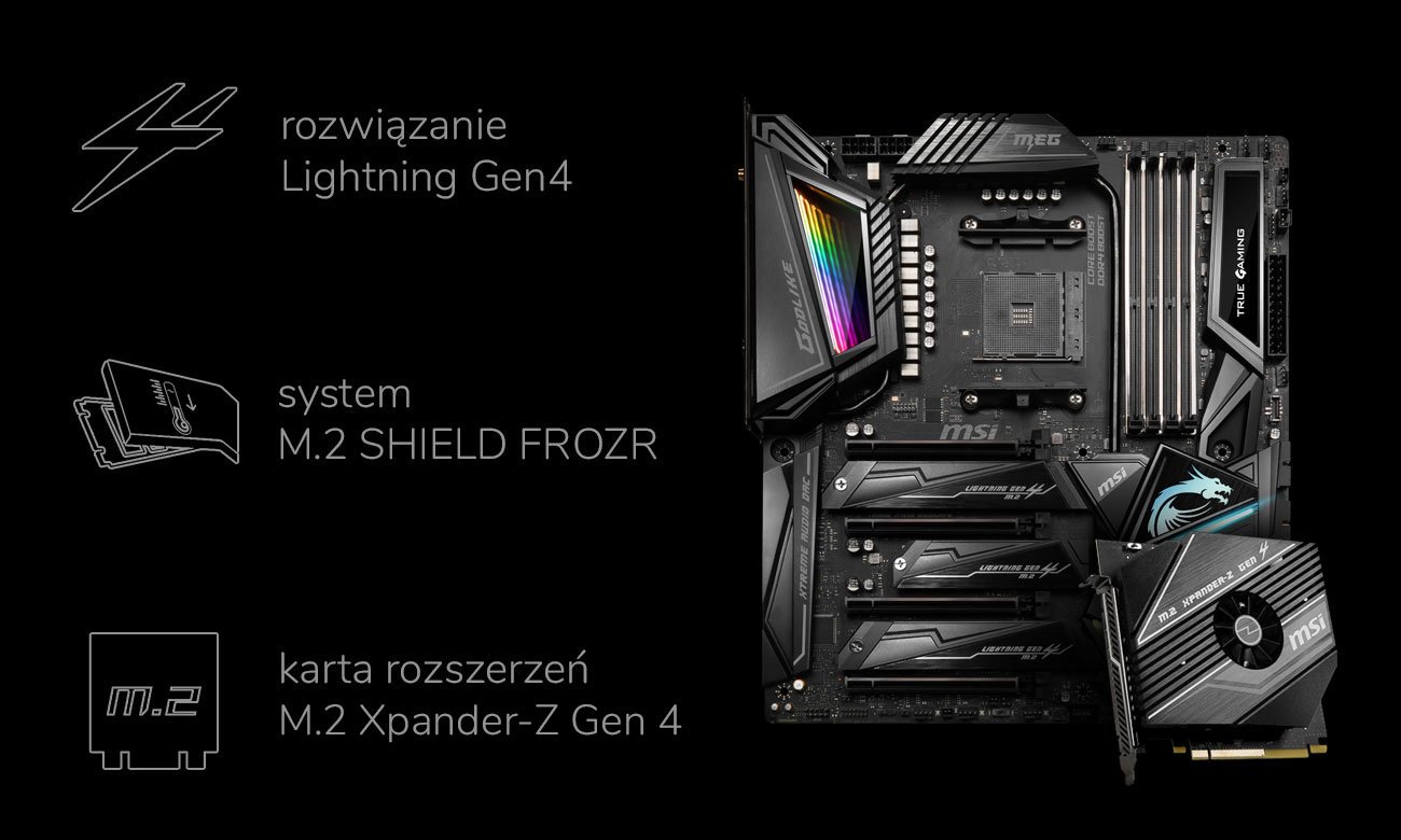 MSI MEG X570 GODLIKE - Złącza M.2