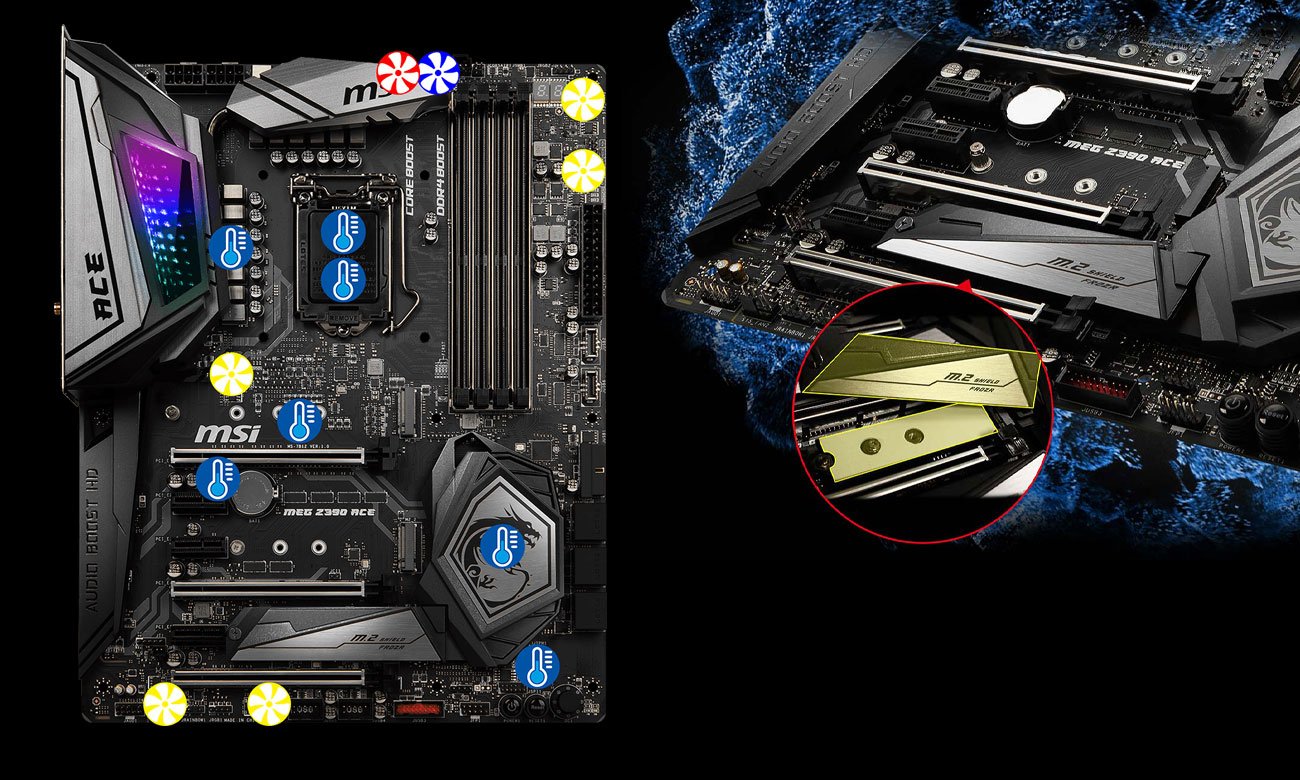 MSI MEG Z390 ACE Chłodzenie