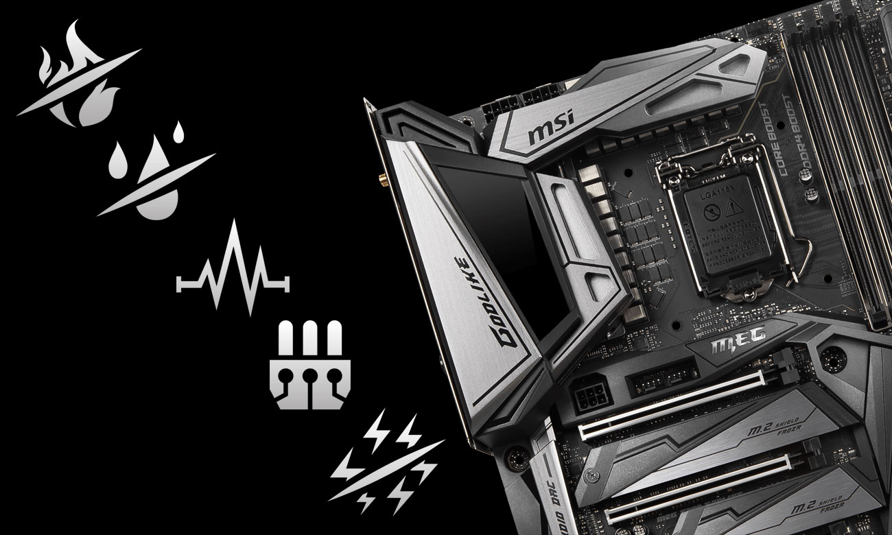 MSI MEG Z390 GODLIKE Wytrzymała i niezawodna konstrukcja