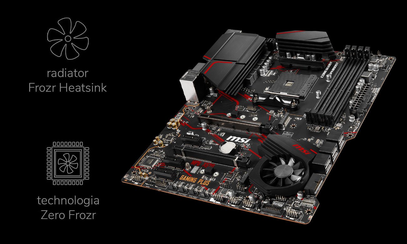 MSI MPG X570 GAMING PLUS - Chłodzenie