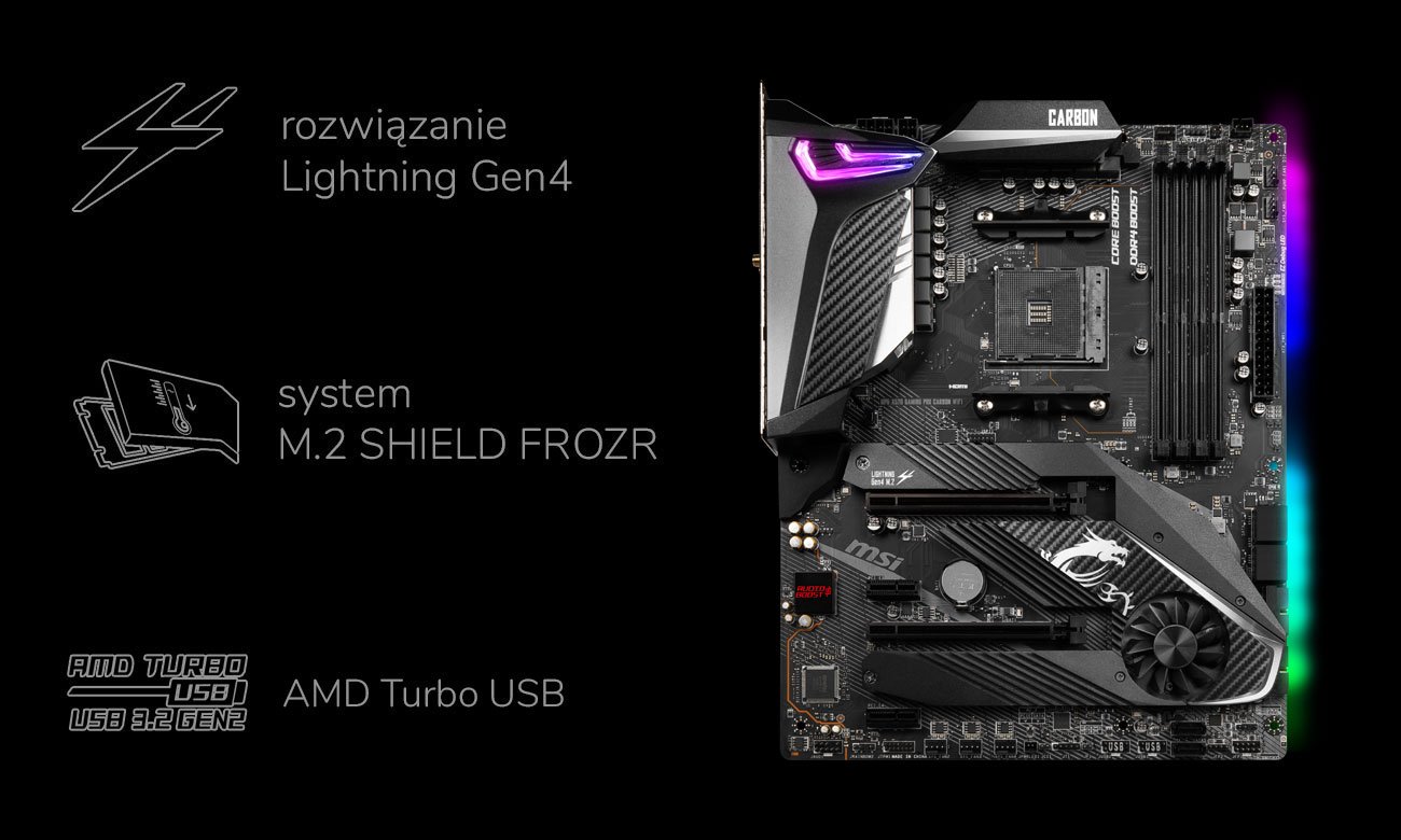 MSI MPG X570 GAMING PRO CARBON WIFI - Obsługa pamięci