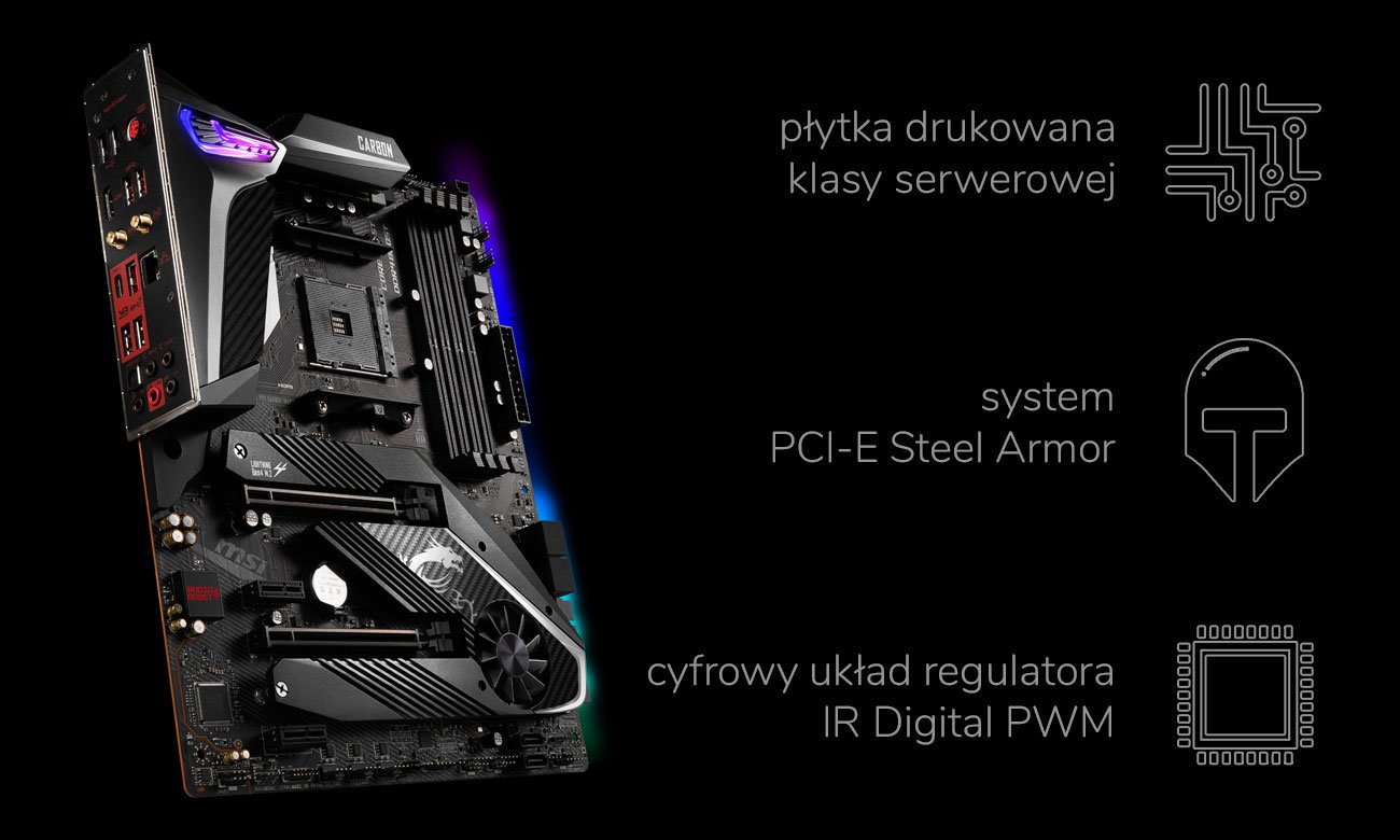 MSI MPG X570 GAMING PRO CARBON WIFI - Wytrzymałość