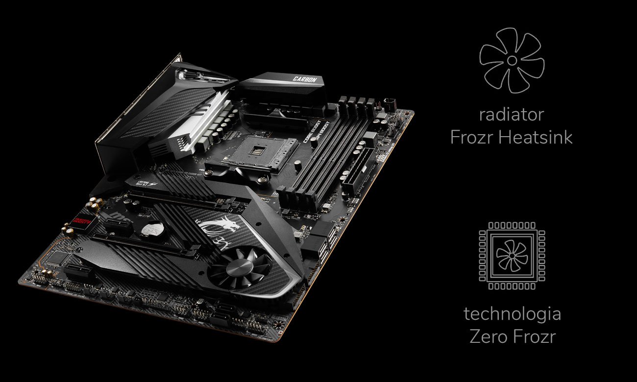 MSI MPG X570 GAMING PRO CARBON WIFI - Chłodzenie