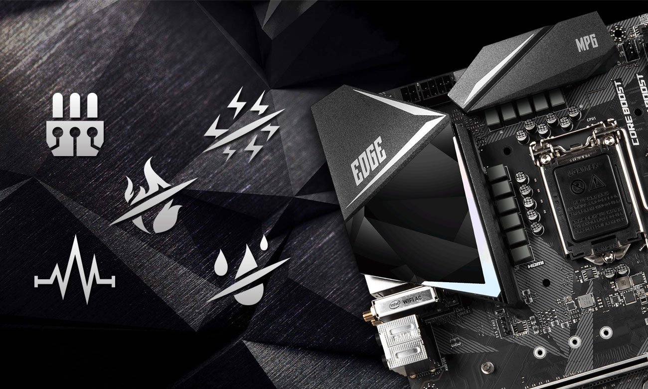 MSI MPG Z390 GAMING EDGE AC Pewność i niezawodność