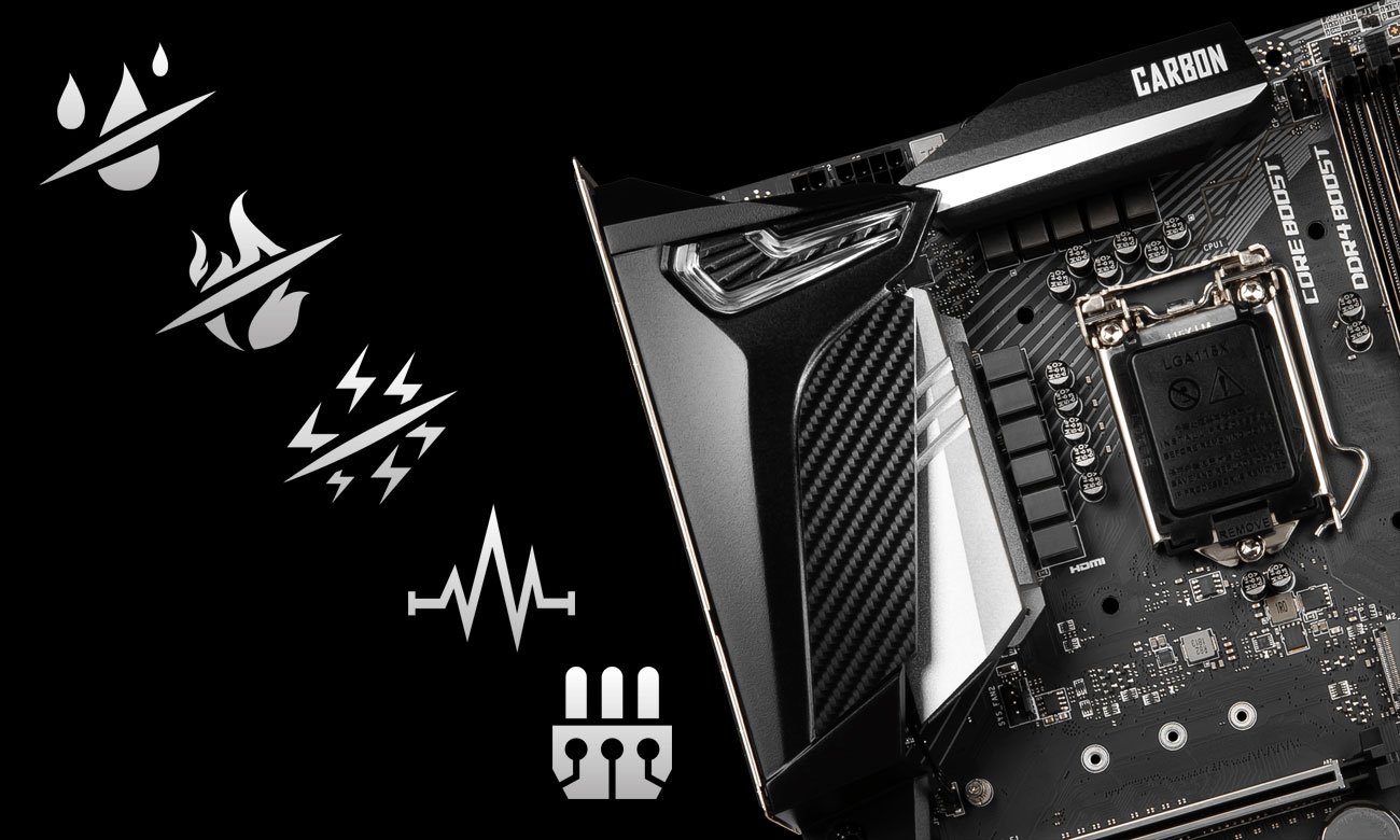 MSI MPG Z390 GAMING PRO CARBON Bezpieczeństwo