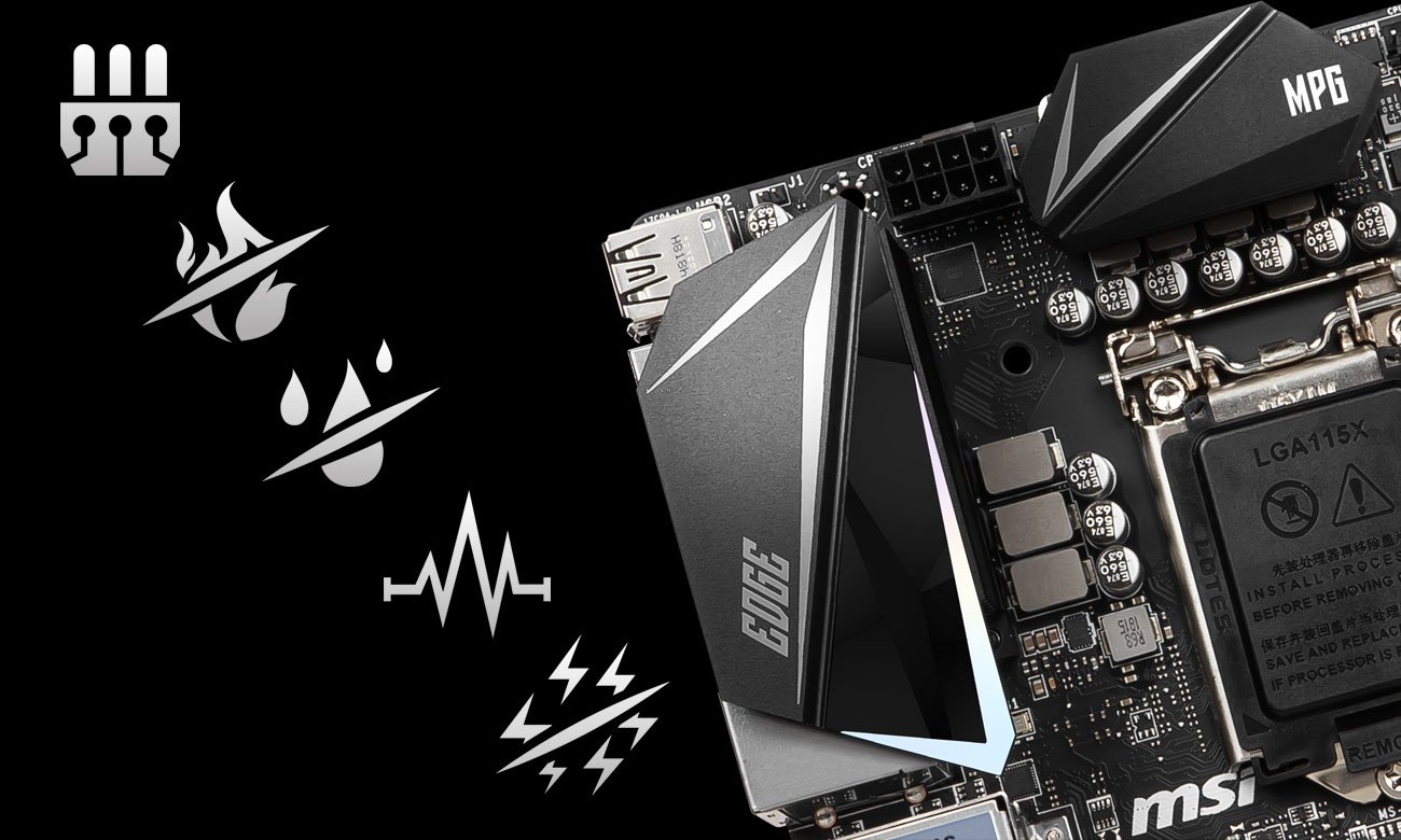 MSI MPG Z390I GAMING EDGE AC Bezpieczeństwo