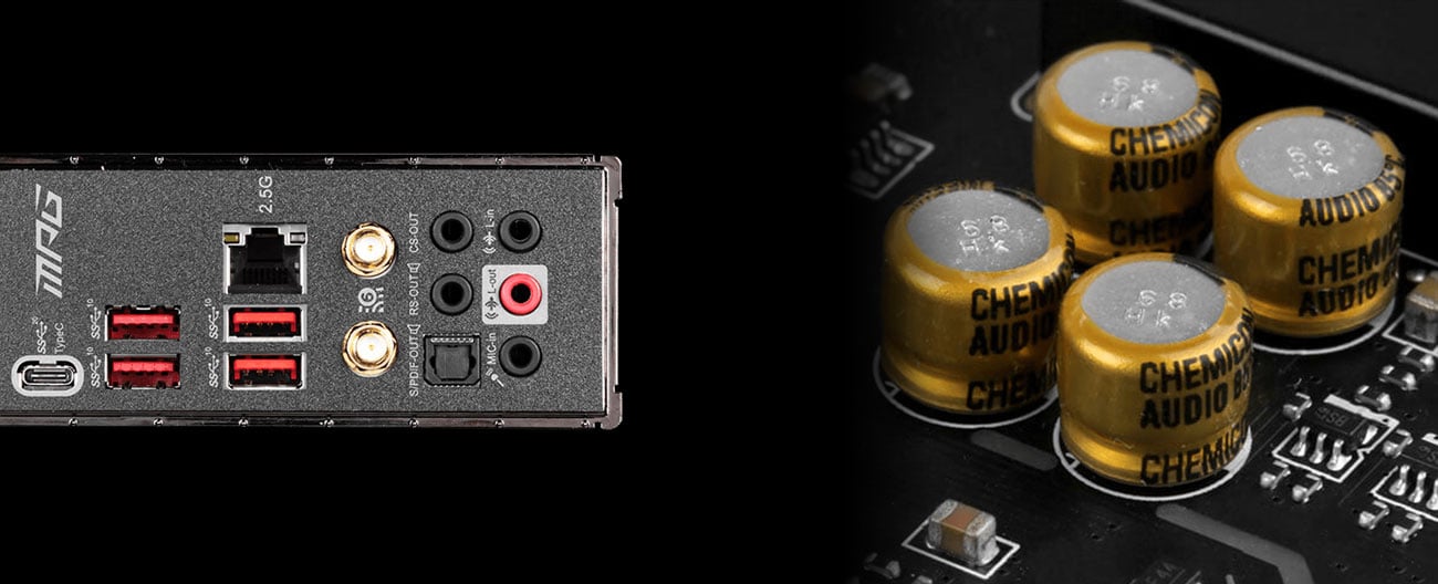 MSI MPG Z490 GAMING PRO CARBON WIFI - Układ audio