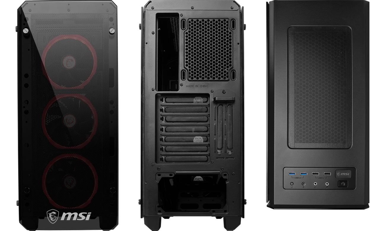 MSI Mag Pylon Przód, tył i góra obudowy