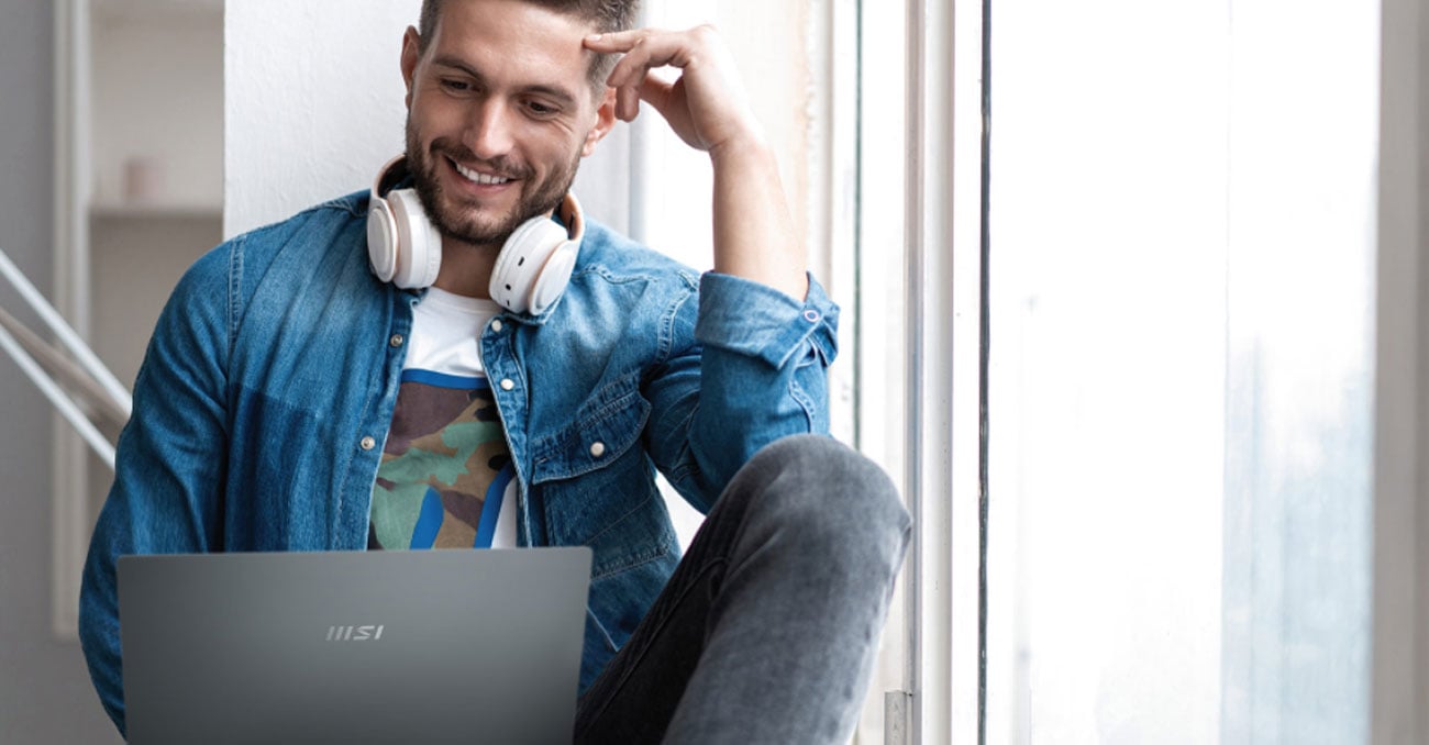 MSI Modern 14 praca w podróży
