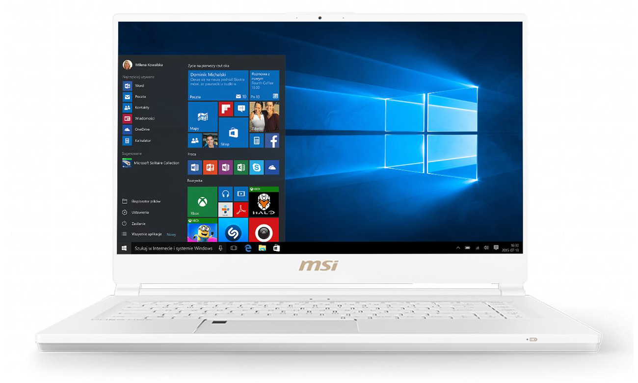 MSI P65 Procesor Intel Core i7 ósmej generacji