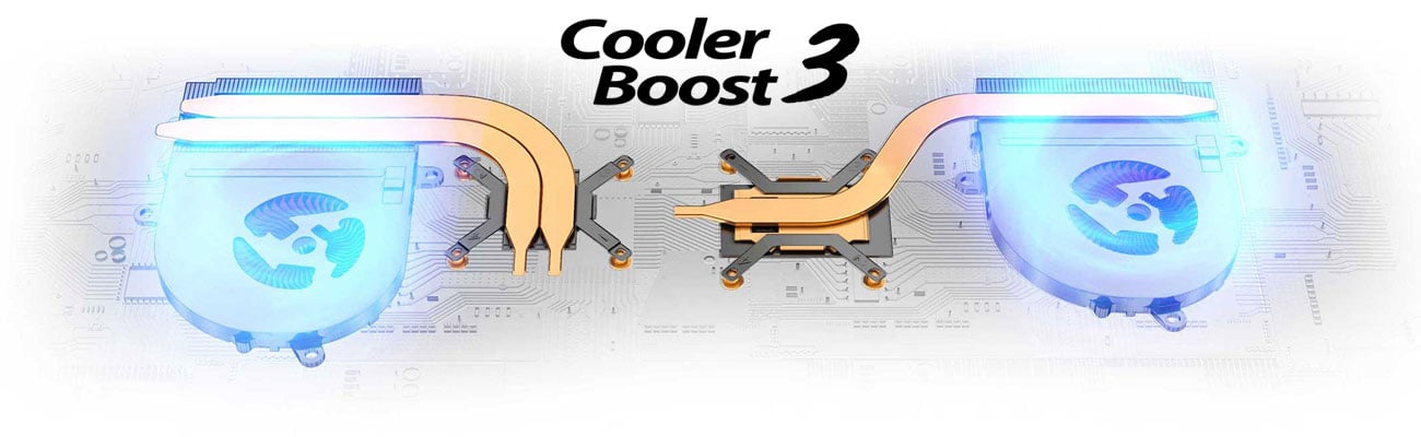 MSI PS42 8RB Dwumodułowy system chłodzenia Cooler Boost 3