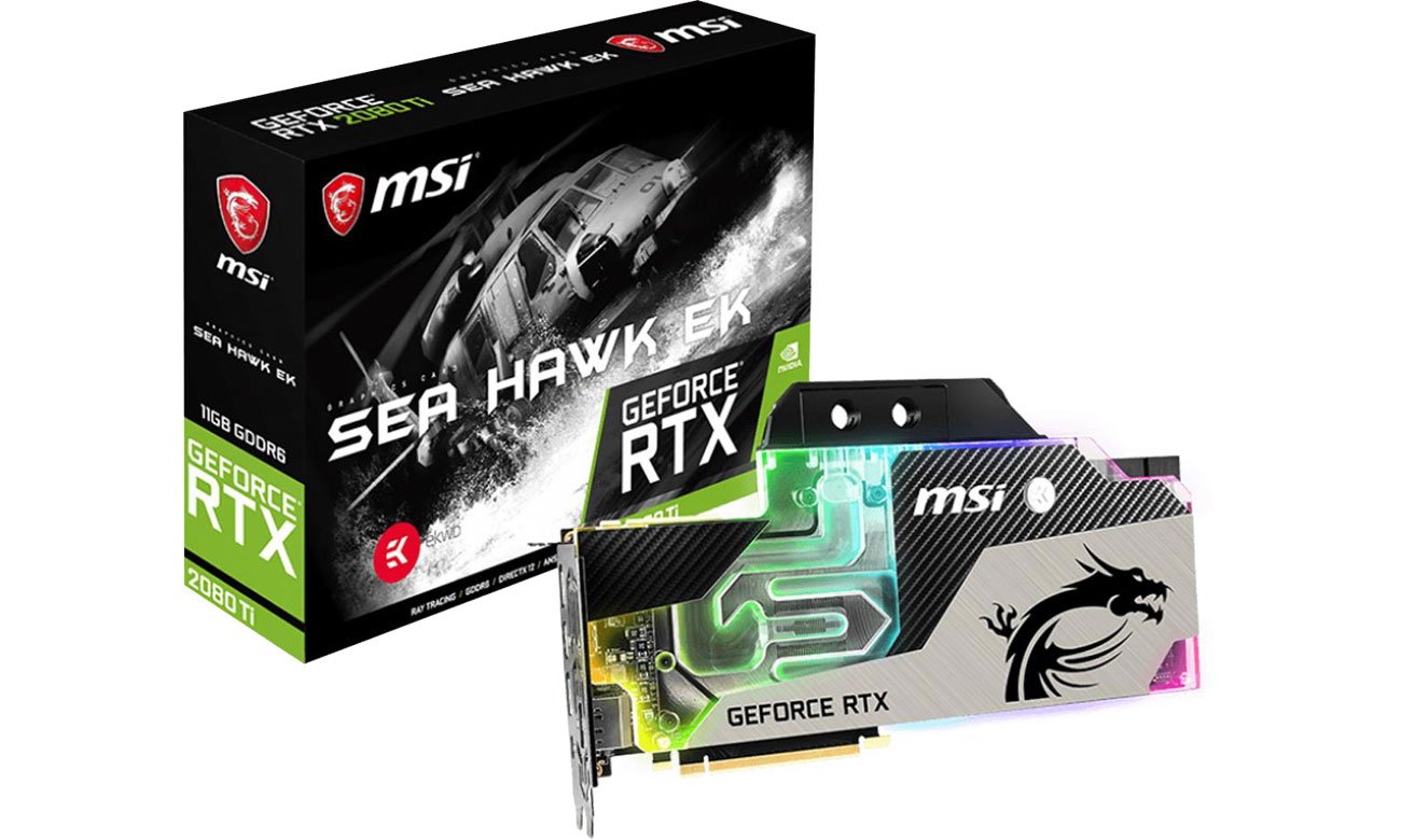 Karta graficzna MSI GeForce RTX 2080 Ti Sea Hawk EK X 11GB GDDR6 RTX 2080 Ti SEA HAWK EK X