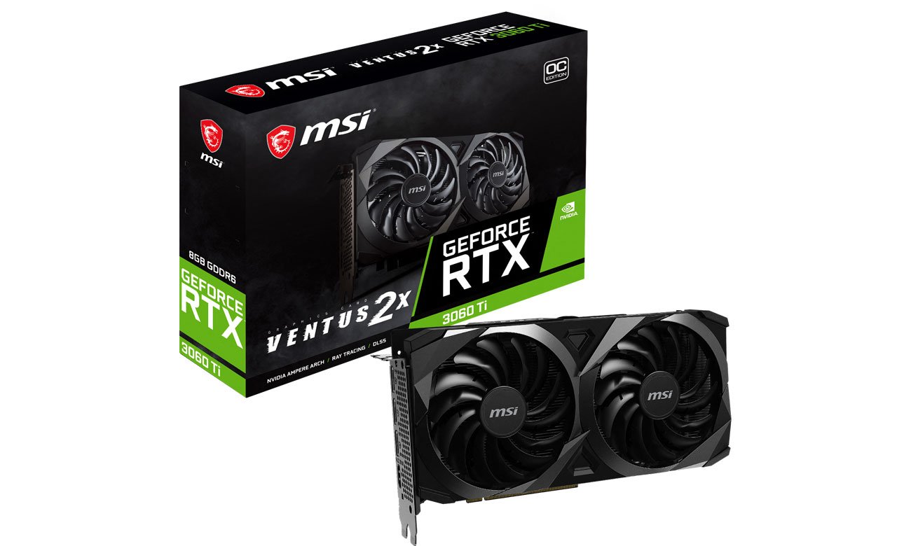 Karta graficzna NVIDIA MSI GeForce RTX 3060 Ti VENTUS 2X OC 8GB GDDR6 RTX 3060 Ti VENTUS 2X OC