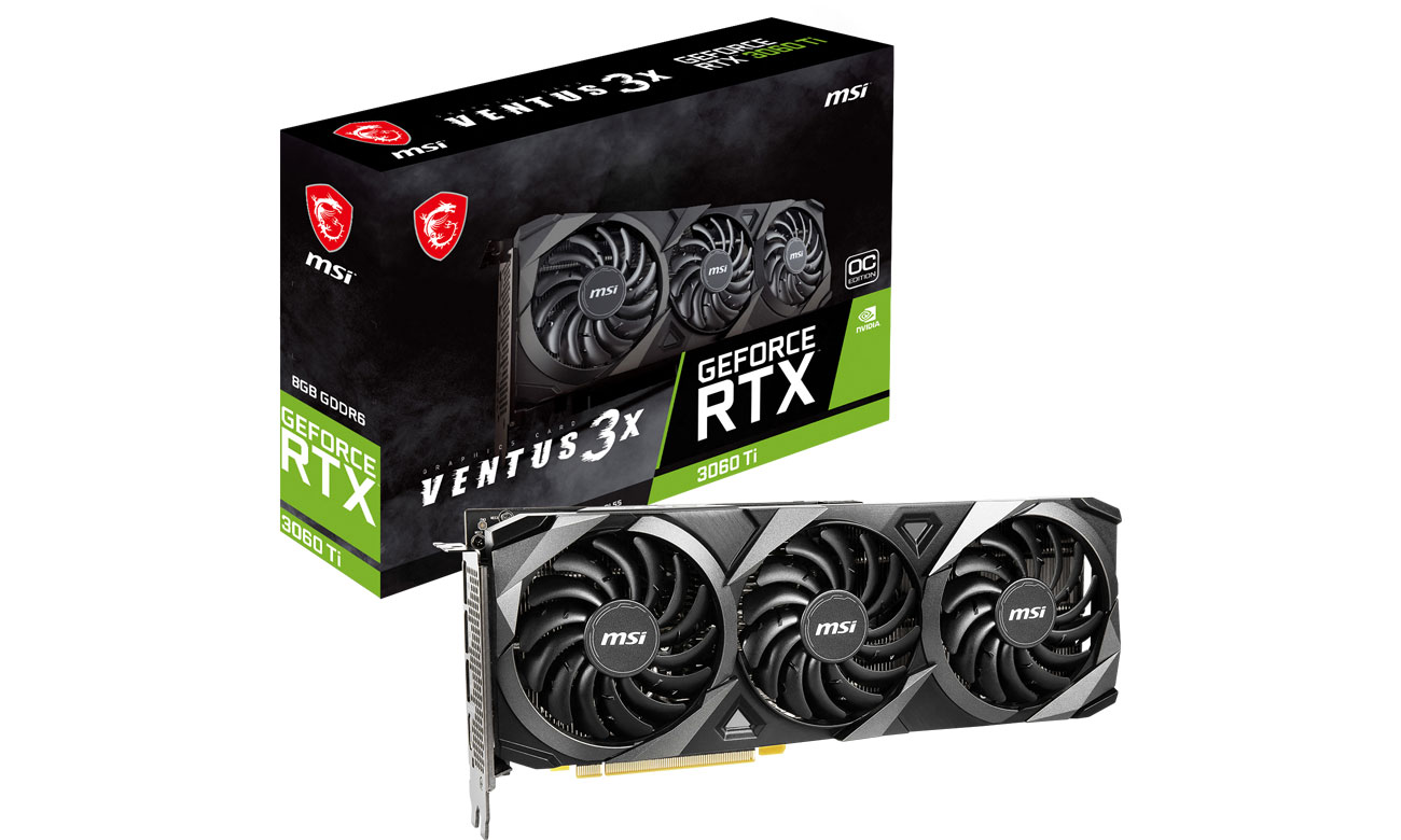 Karta graficzna NVIDIA MSI GeForce RTX 3060 Ti VENTUS 3X OC 8GB GDDR6