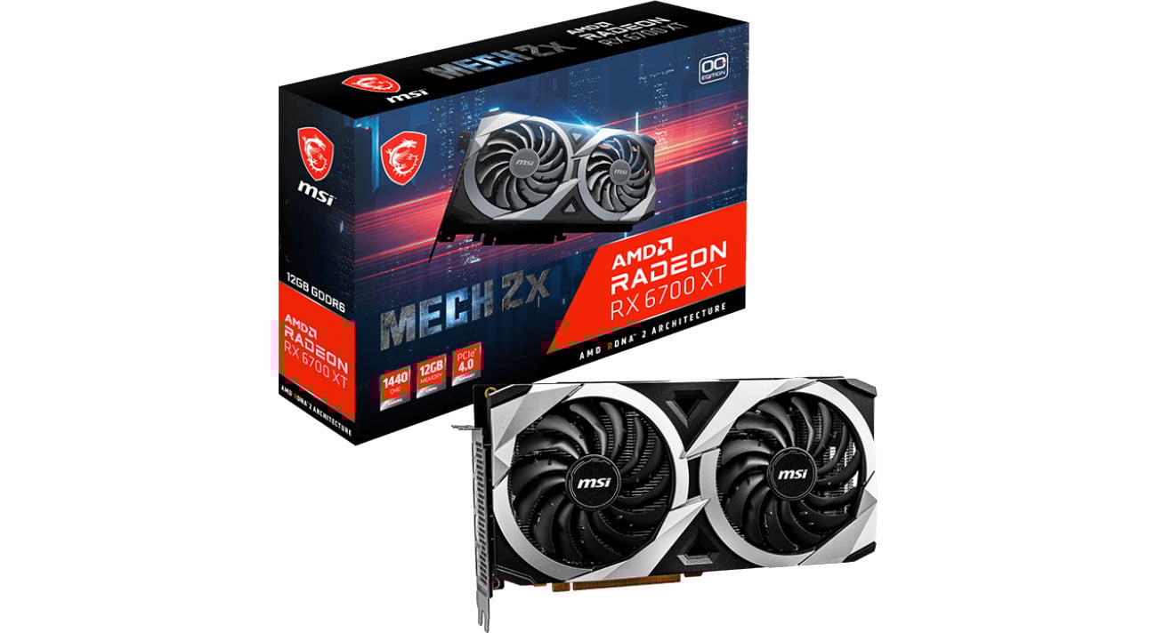 Karta graficzna AMD MSI Radeon RX 6700 XT MECH 2X OC 12GB GDDR6 RX 6700 XT MECH 2X 12G OC