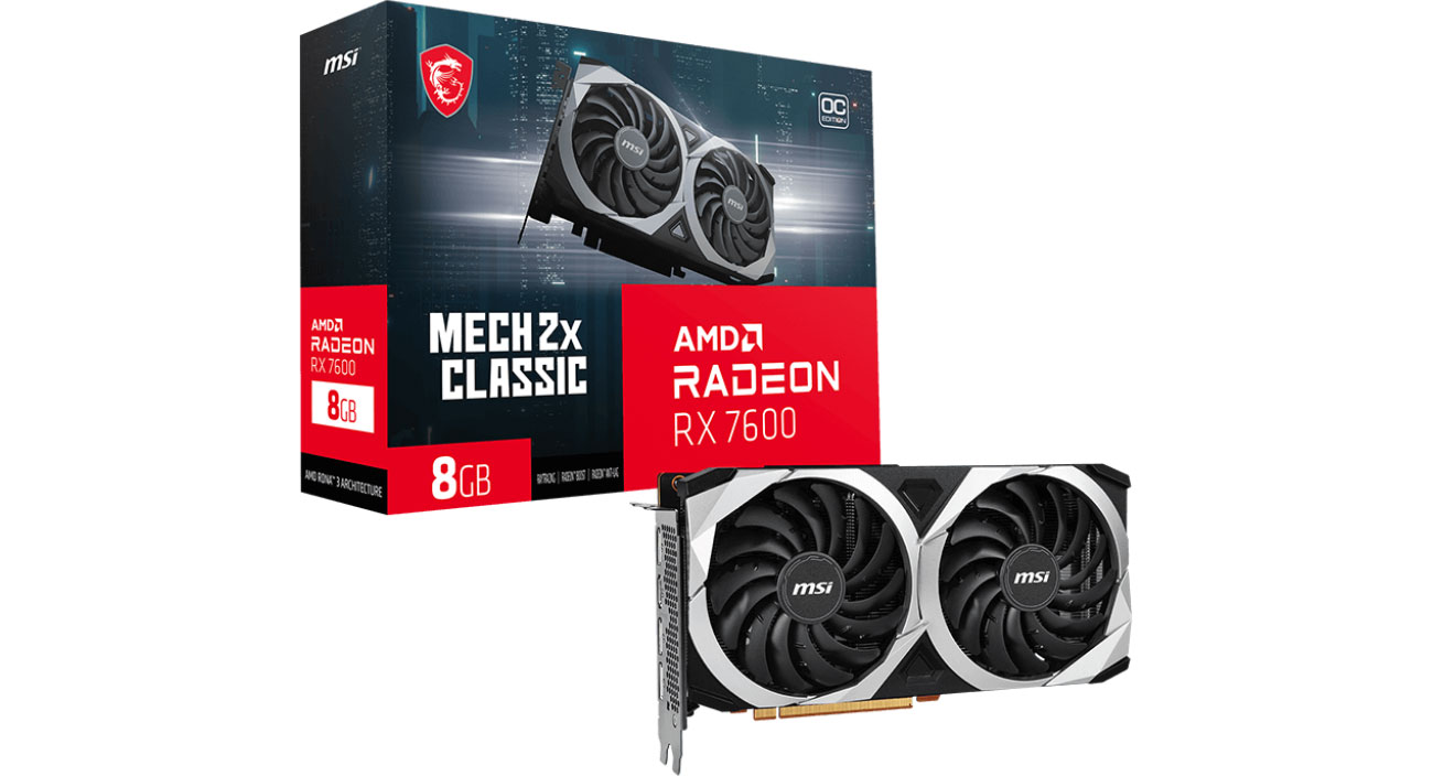 MSI Radeon RX 7600 MECH 2X CLASSIC OC 8 GB GDDR6