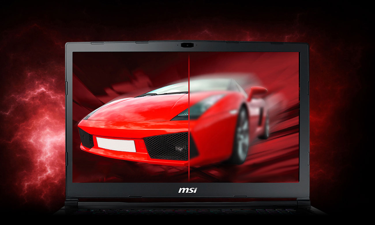 MSI GE73 Raider RGB 8RE 120-hercowy wyświetlacz o czasie reakcji 3 ms