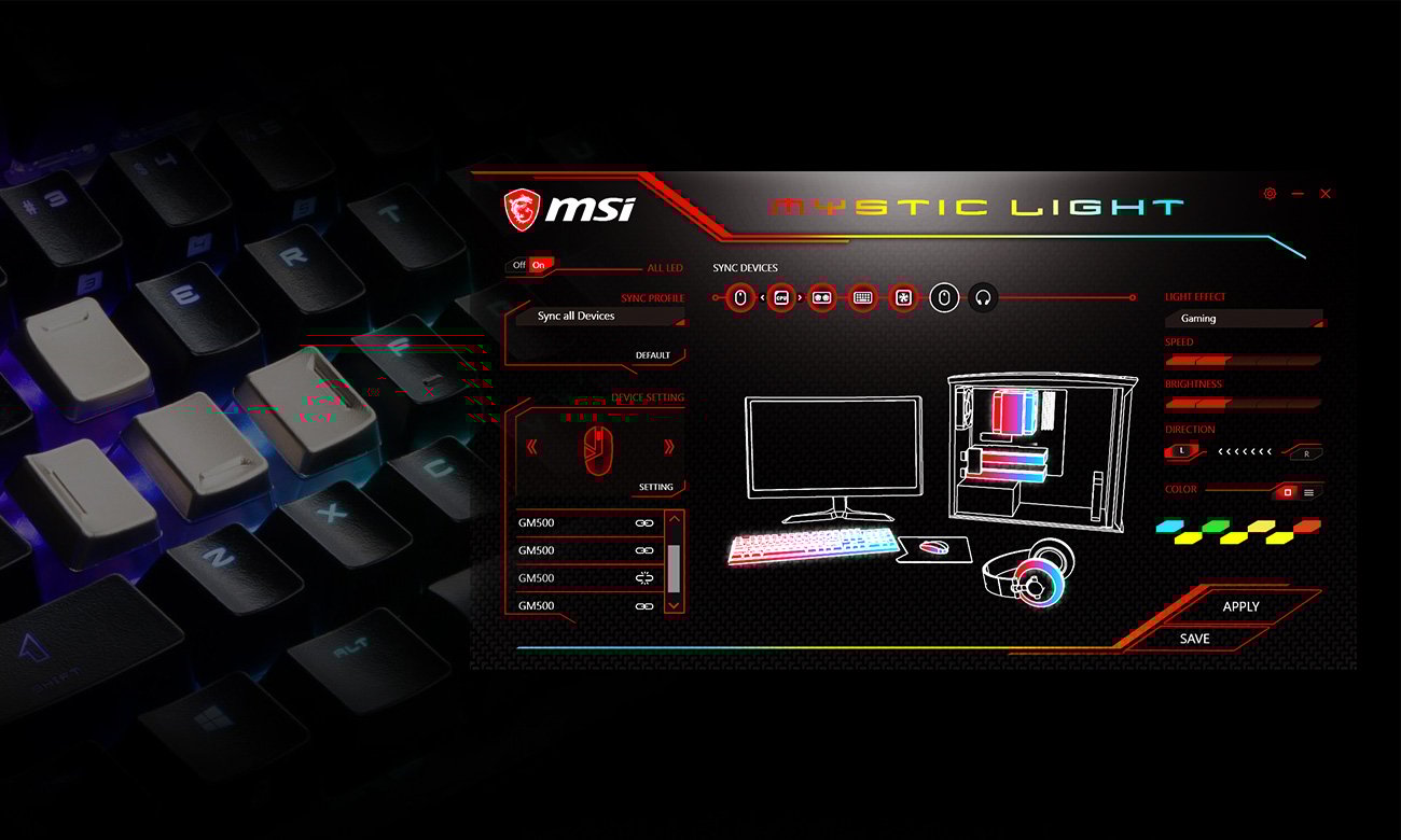 MSI Vigor GK70 TKL Personalizacja