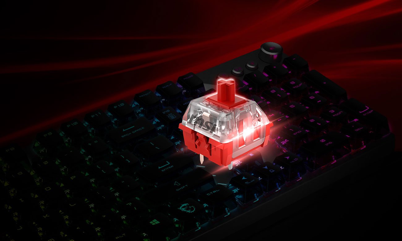 Liniowy przełącznik MSI Sonic Red