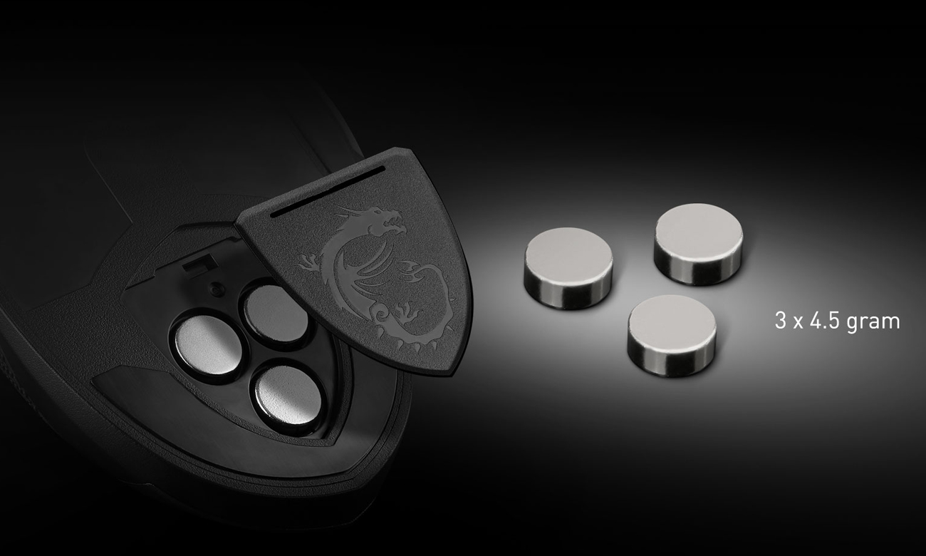 MSI Interceptor DS300 GAMING Mouse System zmiany wagi