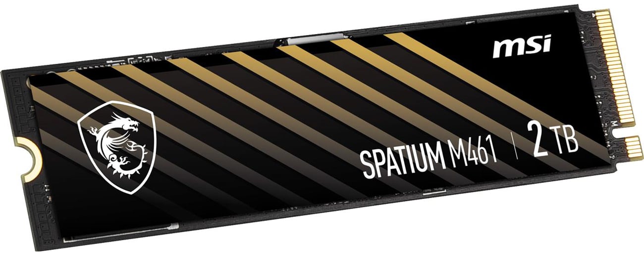 Dysk SSD M.2 MSI Spatium M461 PCIe Gen4 NVMe 2 TB - Widok od przodu pod kątem