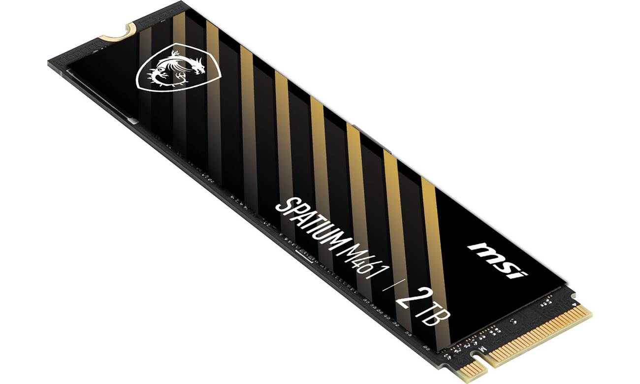 Dysk SSD M.2 MSI Spatium M461 PCIe Gen4 NVMe 2 TB - Widok od przodu pod kątem