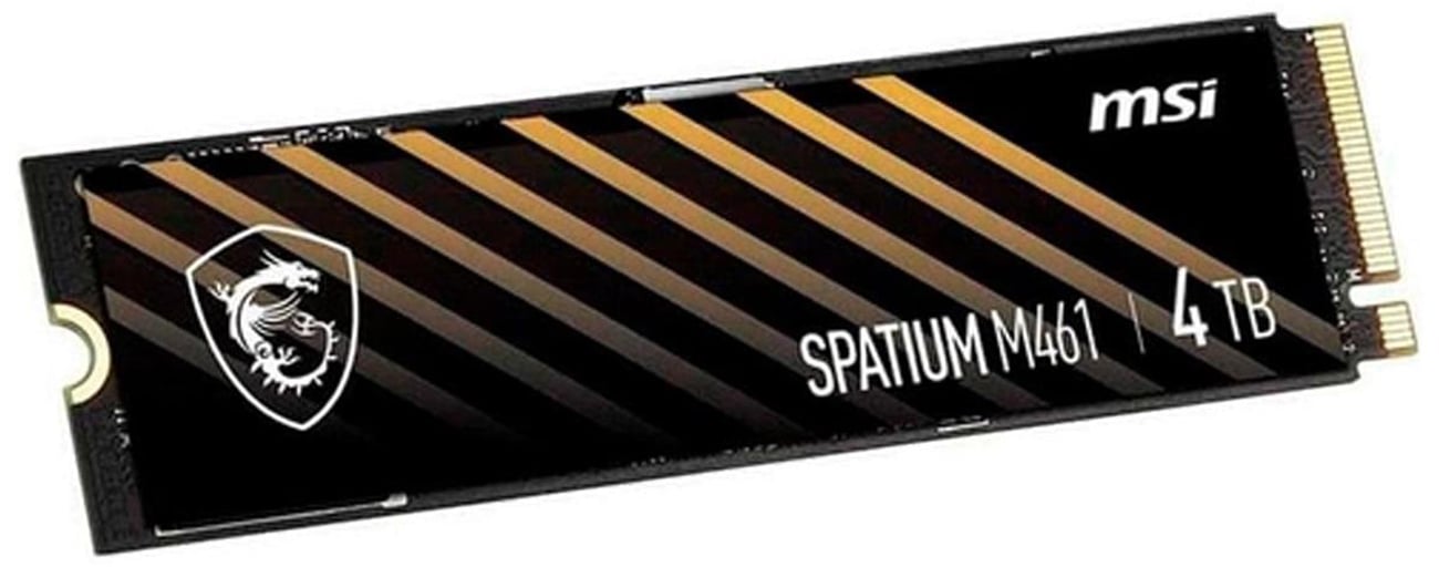 Dysk SSD M.2 MSI Spatium M461 PCIe Gen4 NVMe 4 TB - Widok od przodu pod kątem