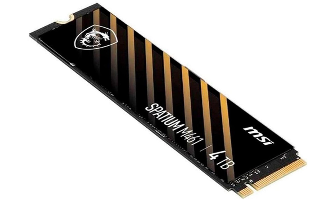 Dysk SSD M.2 MSI Spatium M461 PCIe Gen4 NVMe 4 TB - Widok od przodu pod kątem