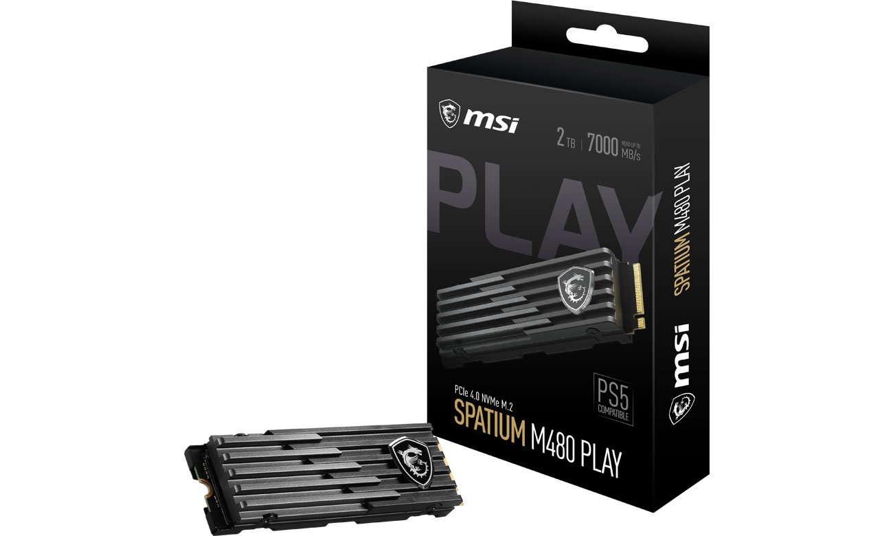 MSI 2 TB M.2 PCIe Gen4 NVMe SPATIUM M480 PLAY