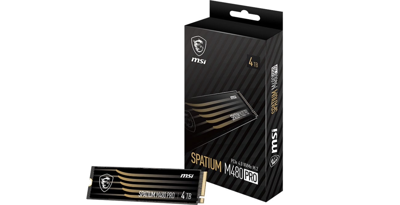 Dysk SSD M.2 MSI Spatium M480 Pro Gen4 NVMe 4 TB - Widok od przodu pod kątem