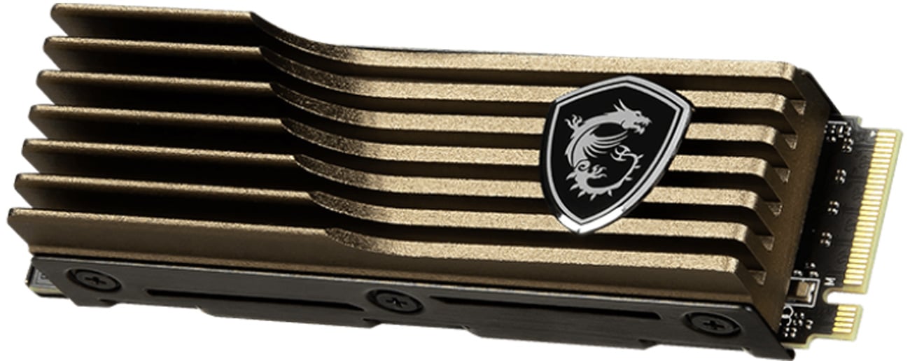 Dysk SSD M.2 MSI Spatium M570 HS PCIe Gen5 NVMe - Widok od przodu pod kątem
