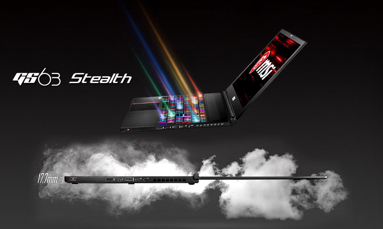 MSI Stealth GS63 8RE Nowa definicja smukłego, gamingowego notebooka