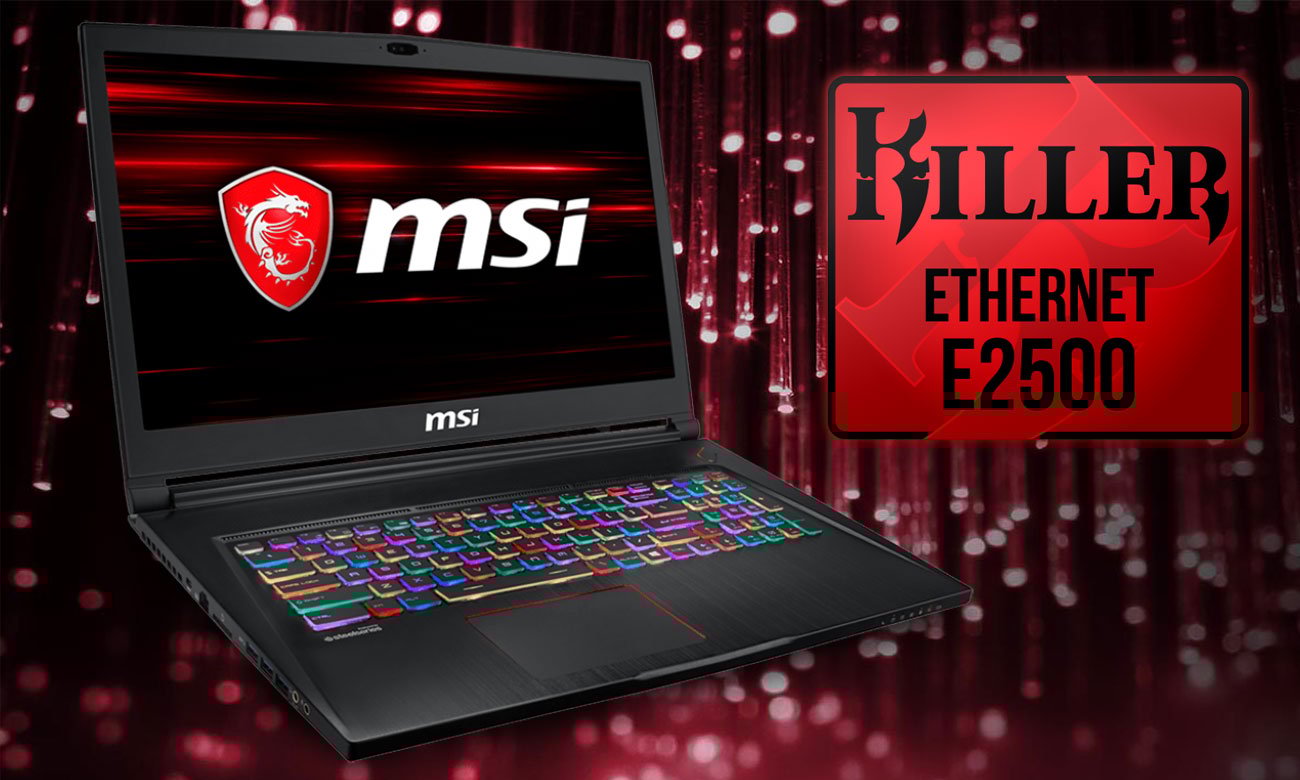 MSI Stealth GS73 8RF Układ sieciowy Killer E2500 Gaming LAN