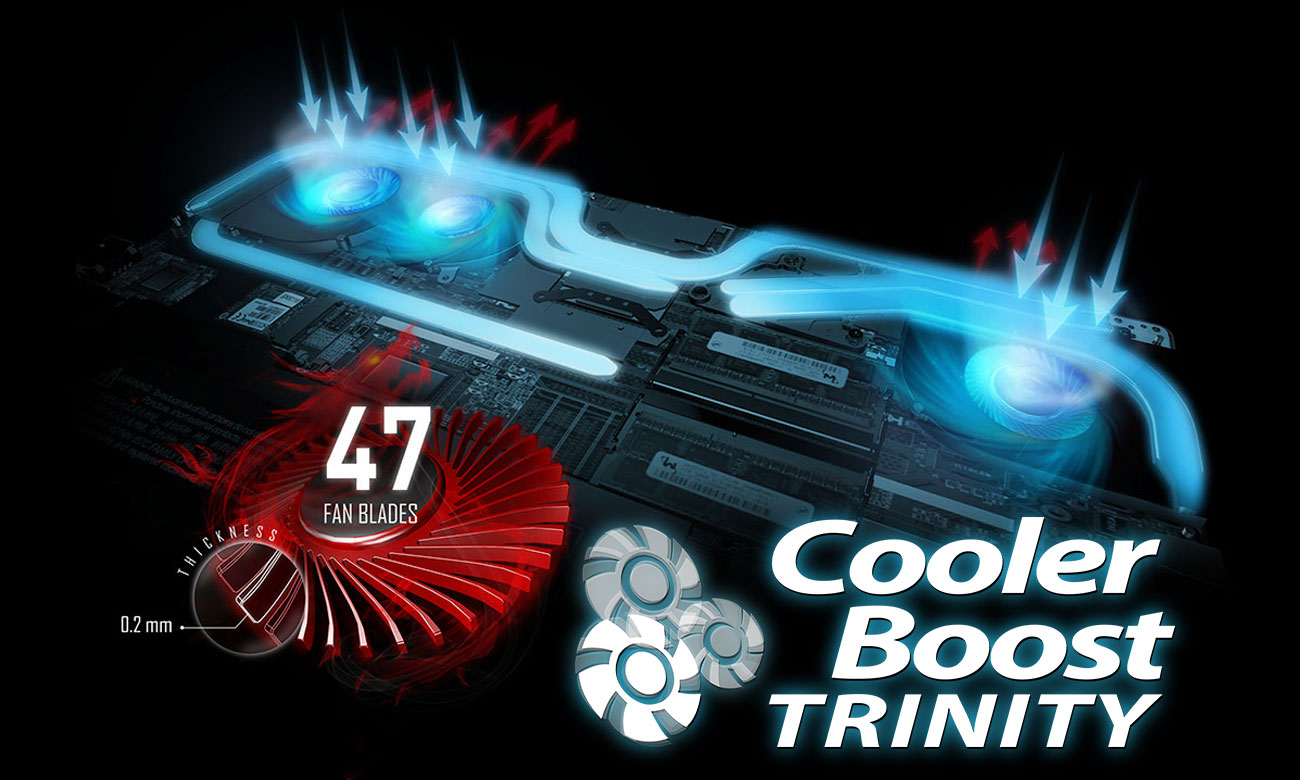 MSI Stealth GS73 8RF Chłodzenie Cooler Boost Trinity