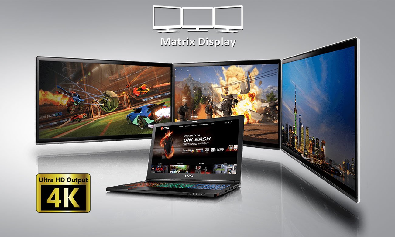 MSI Stealth GS73 8RF Technologia Matrix Display