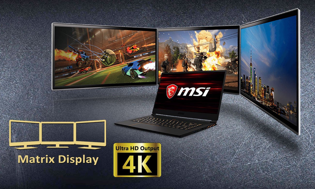 MSI GS65 Stealth Thin 8RF Technologia Matrix Display