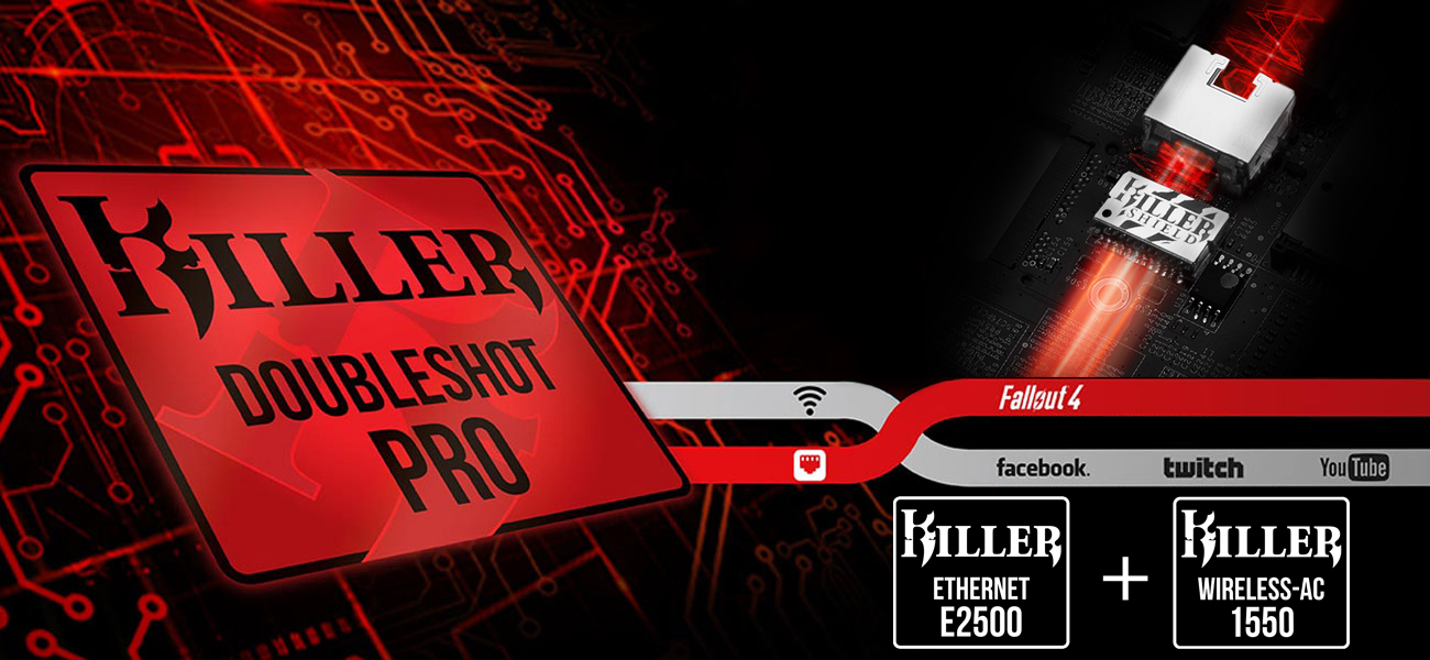MSI GS65 Stealth Thin 8RF Karta seciowa Killer DoubleShot Pro
