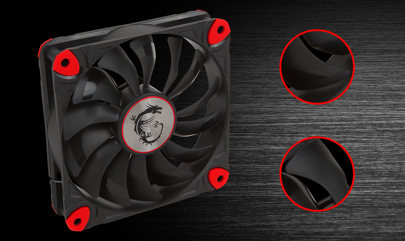 MSI TORX FAN przepływ powietrza