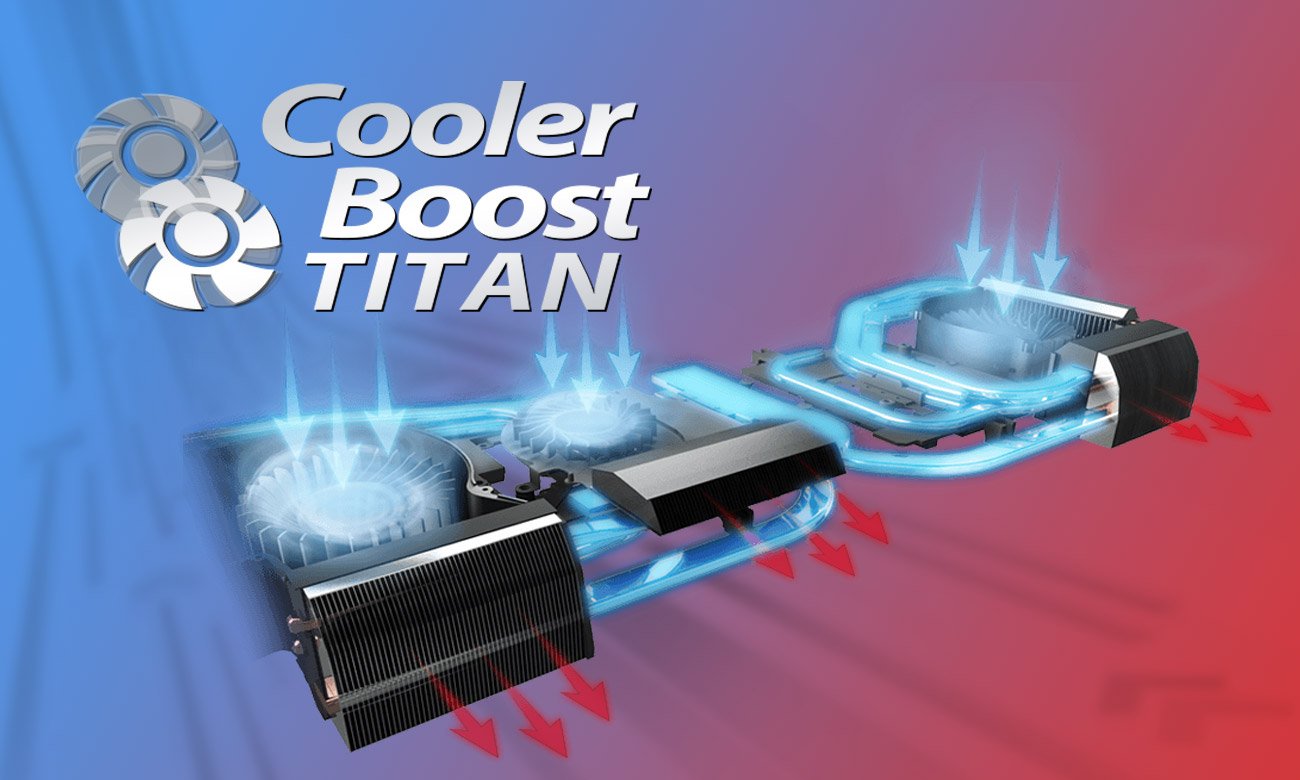 MSI GT83 Titan 8RF Niezwykła wydajność systemu chłodzenia Cooler Boost Titan
