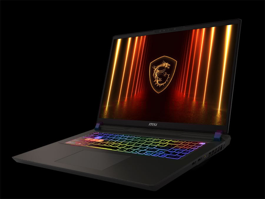 MSI Vector 17 HX AI A2XW prawy bok obudowy